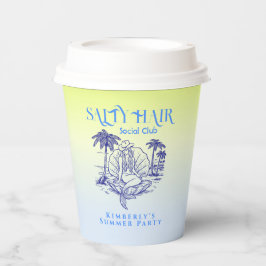 コースタルブルーマーメイド女性のカーボーイサマーパーティー 紙コップ