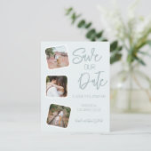 コースタルブルー日付を保存 ポストカード (スタンド正面)