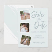 コースタルブルー日付を保存 ポストカード (正面/裏面)