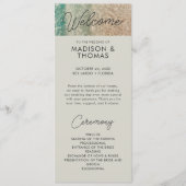 コースタルブルー熱帯ビーチ行先結婚式 プログラム (正面)