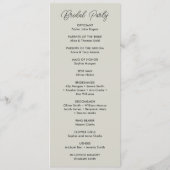 コースタルブルー熱帯ビーチ行先結婚式 プログラム (裏面)