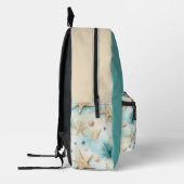 コースタルブルー&ベージュスターフィッパーソナライズされたシュ プリントバックパック (左)