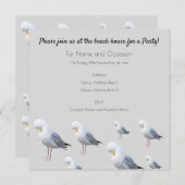 コースタルプレニンングガルグレービーチハウスパーティー 招待状 (正面/裏面)