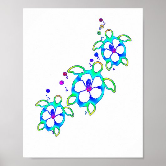 コースタルホヌハワイアンウミガメ ポスター (正面)