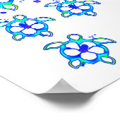 コースタルホヌハワイアンウミガメ ポスター (角)