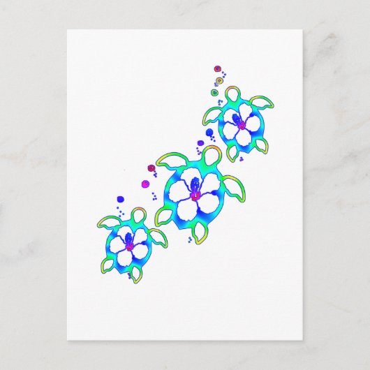 コースタルホヌハワイアンウミガメ ポストカード (正面)