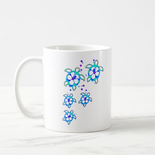 コースタルホヌハワイアンタートルズ コーヒーマグカップ (左)