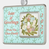 コースタルホリデイズシーズ&グリーティング シルバープレートフレームオーナメント (左)