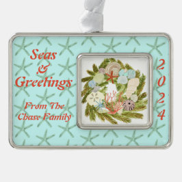 コースタルホリデイズシーズ&グリーティング シルバープレートフレームオーナメント