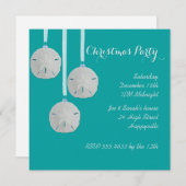 コースタルホリデーハウスパーティーターコイズ 招待状 (正面/裏面)