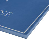 コースタルホワイトカニクラシックオンシオンブルーパーソナライズされた カッティングボード (角)