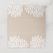 コースタルホワイトシーコーラル&シアンブルー プレイスカード (外部開封)