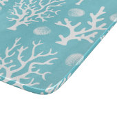 コースタルホワイトシーサンゴ&シーシェルズ カッティングボード (角)