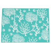 コースタルホワイトシーサンゴ&シーシェルズ ラージペーパーバッグ (正面)