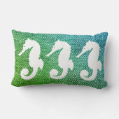 コースタルホワイトシーホース&海フエスヘリンボーン ランバークッション (裏面)