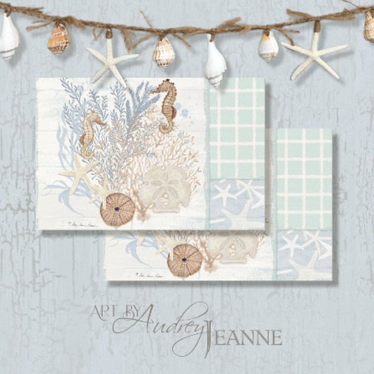 コースタルホームデコースターフィッシュシーホースコーラルウッド 薄葉紙