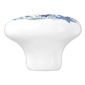 コースタルホームブルーウォーターカラーシェル名前をカスタムする セラミックノブ (側面)