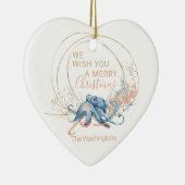 コースタルホームブルーウォーターカラータコカスタムクリスマス セラミックオーナメント (右)