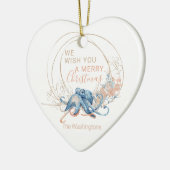 コースタルホームブルーウォーターカラータコカスタムクリスマス セラミックオーナメント (左)