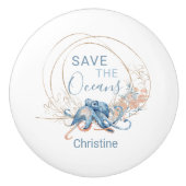 コースタルホームブルーウォーターカラータコ名前をカスタムする セラミックノブ (正面)