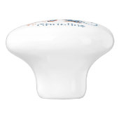 コースタルホームブルーウォーターカラータコ名前をカスタムする セラミックノブ (側面)