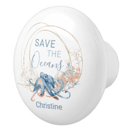 コースタルホームブルーウォーターカラータコ名前をカスタムする セラミックノブ