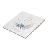 コースタルホームブルーウォーターカラータコ名前をカスタムする タイル (側面)