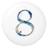 コースタルホームブルーブラウン水色Nr 8 セラミックノブ (正面)