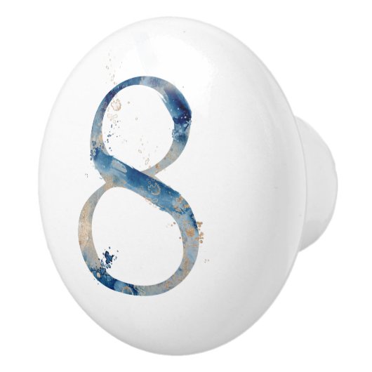 コースタルホームブルーブラウン水色Nr 8 セラミックノブ (右)