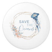 コースタルホームブルー水色組成カスタム物 セラミックノブ (正面)