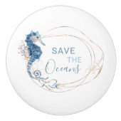 コースタルホームブルー水色組成カスタム物  セラミックノブ (正面)