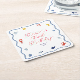 コースタルボーイズ誕生日 スクエアペーパーコースター