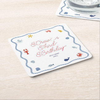 コースタルボーイズ誕生日 スクエアペーパーコースター