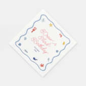 コースタルボーイズ誕生日 スタンダードランチョンナプキン (角)