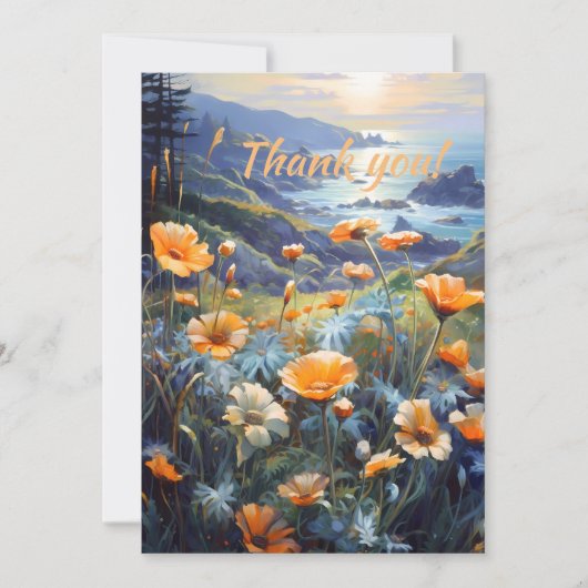 コースタルポピースシースケープ サンキューカード (正面)