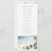 コースタルマイアミビーチパームツリー結婚式 プログラム (裏面)