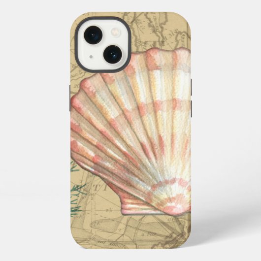 コースタルマップコラージュ iPhoneケース (裏面)