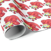 コースタルメーンロブスターディナーシーフードフード ラッピングペーパー (ロールコーナー)