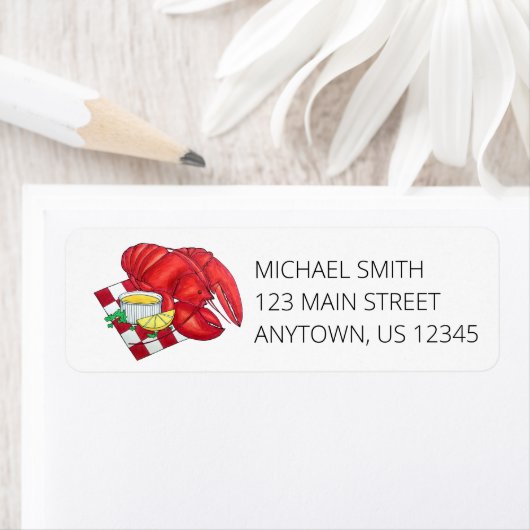 コースタルメーンロブスターディナーシーフードフード ラベル (インサイチュ)