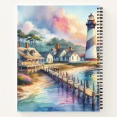 コースタルライトハウス&ビーチコテージシーン ノートブック (裏面)