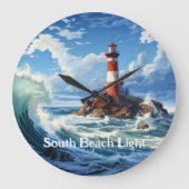 コースタルライトハウス ラージ壁時計 (正面)