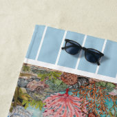 コースタルライトブルーアクア海ロブスタービーチイ ビーチタオル (インサイチュ)