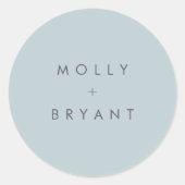 コースタルライトブルー結婚式の引き出物 ラウンドシール (正面)