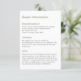 コースタルラブサンディビーチミニマリストラインアートゲスト エンクロージャーカード