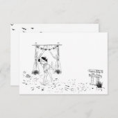 コースタルラブサンディミニマルビーチラインアートプティ エンクロージャーカード (正面/裏面)