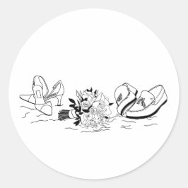 コースタルラブサンディミニマルビーチラインア結婚ート ラウンドシール