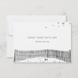 コースタルラブサンディミニマルビーチラインア結婚ート 出欠カード