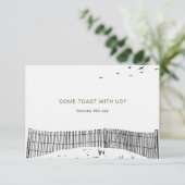 コースタルラブサンディミニマルビーチラインア結婚ート 出欠カード (スタンド正面)