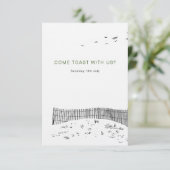 コースタルラブサンディミニマルビーチラインア結婚ート 出欠カード (スタンド正面)