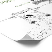 コースタルラブシーサイドサンディミニマルビーチ結婚ズ ポスター (角)